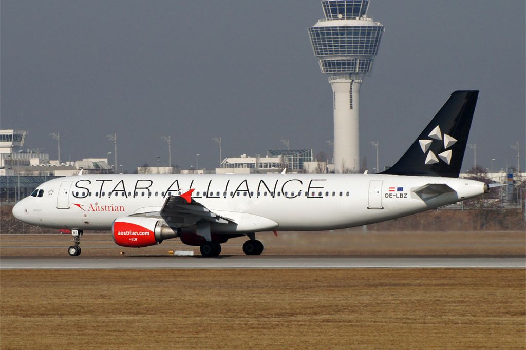 Airbus A320 (OE-LBZ) - AIRBUS A320-214, Austrian Airlines, EDMM München Franz Josef Strauss