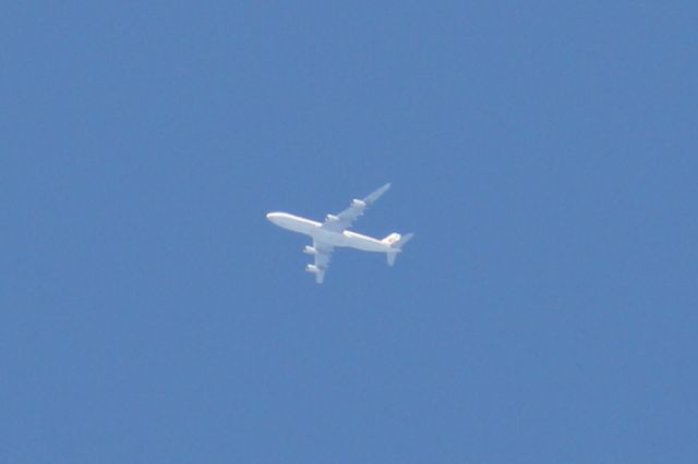 — — - Iberia Airbus A340,flight#6275,flying over London,Canada(CYXU),coming from Barajas Intl (LEMD),going to Chicago OHARE(KORD),Taken June 22,2012