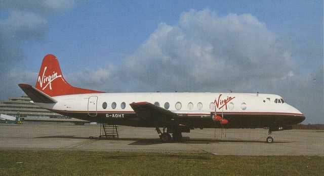 VICKERS Viscount (G-AOHT) - scanned from postcardbr /virgin atlantic