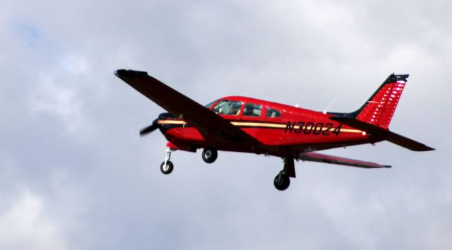 Piper Cherokee (N30024) - Shortly after departure is this1978 Piper Cherokee Arrow PA-28-140 in the Autumn of 2020.