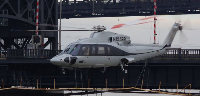 Sikorsky S-76 (N155RR) - HHI HELIPORT-KEARNY, NEW JERSEY, USA-FEBRUARY 20, 2023: Seen by RF, at approximately 1105 hours, shortly after taking off was this Sikorsky S-76.
