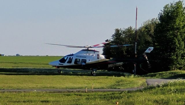 SABCA A-109 (N901WM) - Lifeflight of Maine "Whiskey Mike" departing Caribou Airport.