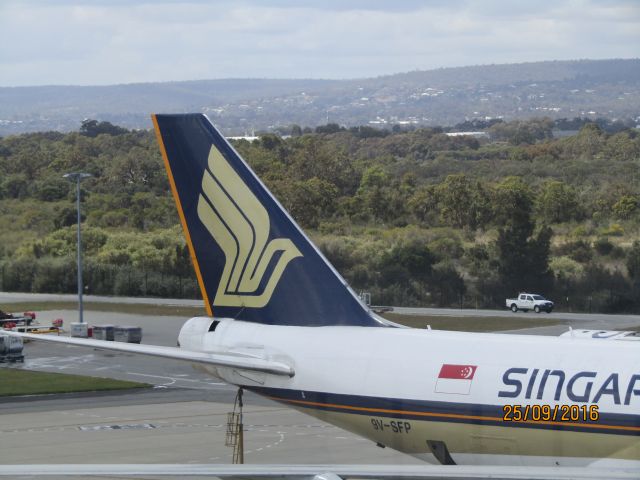 Boeing 747-400 (9V-SFP) - Singapore Airlines Cargo Boeing 744 Cargo to a flight to Singapore