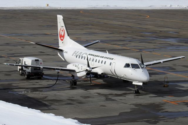 Saab 340 (JA01HC) - Taken from the observation deck. 