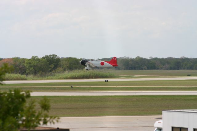 N67208 — - One of the "TORA TORA TORA" birds, a replica Val based on the BT-13 airframe taking off from Easterwood Field