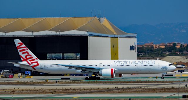 BOEING 777-300 (VH-VPD) - VH-VPD Virgin Australia Boeing 777-3ZG(ER) s/n 37938 - Delivered January 2009 br /br /Los Angeles International Airport (IATA: LAX, ICAO: KLAX, FAA LID: LAX)br /Photo: TDelCorobr /September 2, 2017