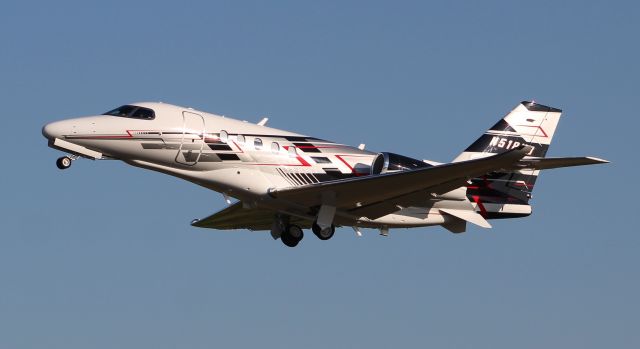 N518KB — - The Kyle Busch Group's Cessna Citation Latitude departing Boswell Field, Talladega Municipal Airport, AL, following the NASCAR GEICO 500 race at Talladega Super Speedway - late afternoon, April 25, 2021.