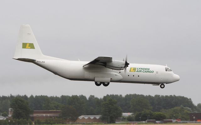 Lockheed C-130 Hercules (P4-LAS) - lynden air cargo l-100-30 p4-las landing at shannon 15/7/18.