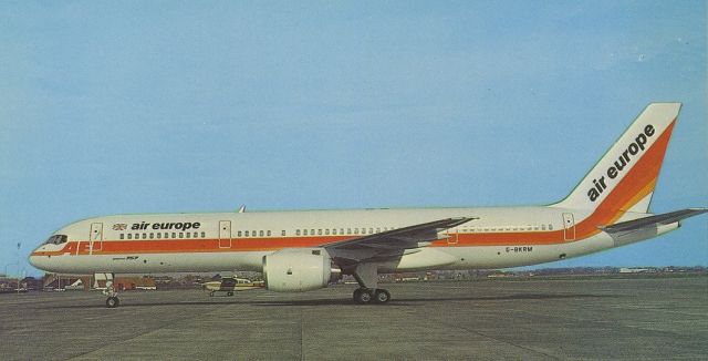 Boeing 757-200 (G-BKRM) - scanned from postcardbr /air europe