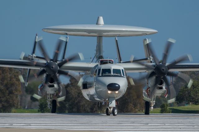 Grumman E-2 Hawkeye — - DEPOT11 taxing onto runway 36 for a midday dep.