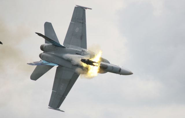 McDonnell Douglas FA-18 Hornet (18-8738) - Lethbridge Ejection during practice.