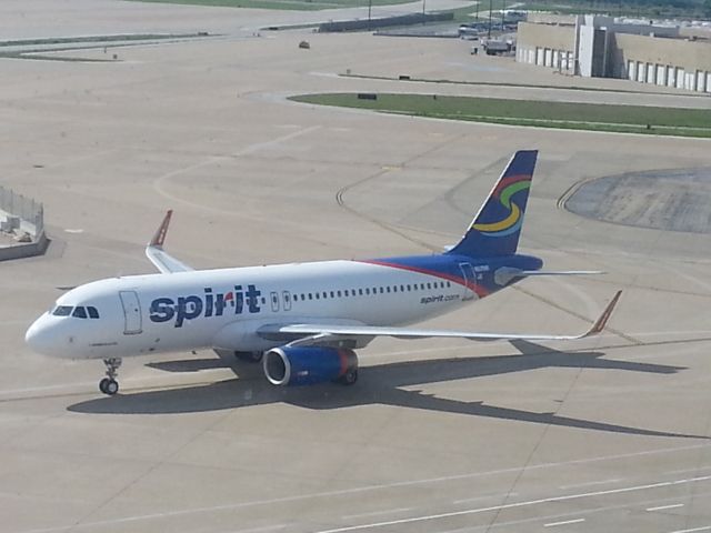 Airbus A320 (N619NK) - First arrival of the brand new A-320 with Sharklets