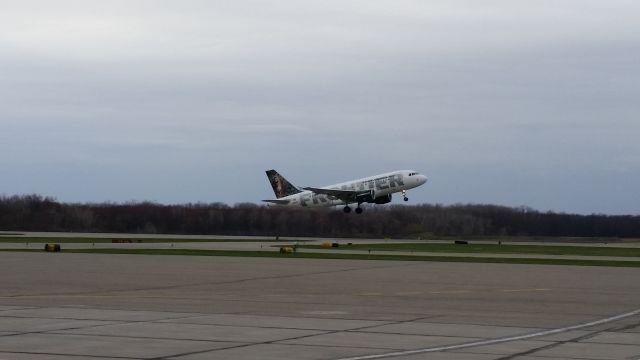 Airbus A318 (N910FR) - Last flight for a while.