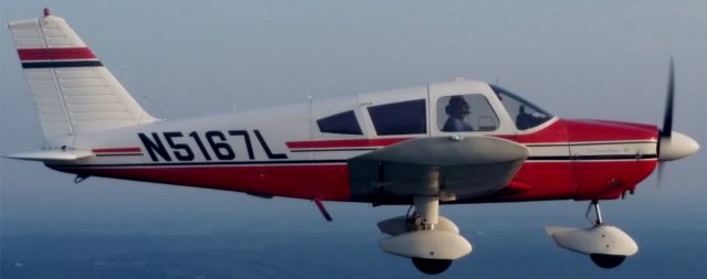 Piper Cherokee (N5167L) - Flying over the Missouri river bottoms near Hermann, MO.