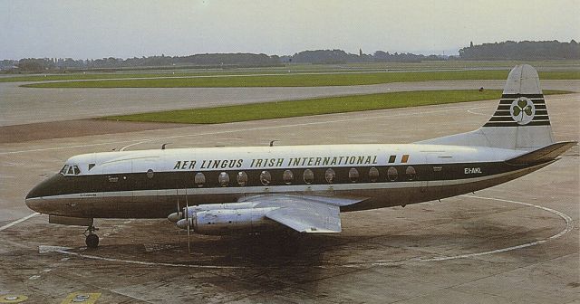 VICKERS Viscount (EI-AKL) - 1958 viscount 808br /scanned from postcardbr /aer lingus