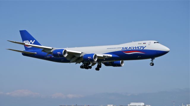 BOEING 747-8 (VQ-BVC) - BOE642 on final to Rwy 16R to complete a flight test on 8/21/14. (LN:1496 / cn 44937).