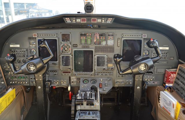 Cessna Citation V (N981AG) - The cockpit of N981AG seen at an Aviation Expo at KBKL. Please look for more photos at Opshots.net