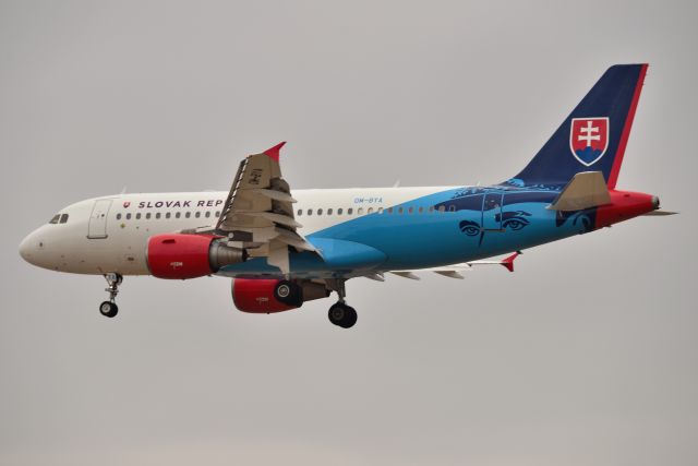 Airbus A319 (OM-BYA) - Landing 5-R 02-21-22