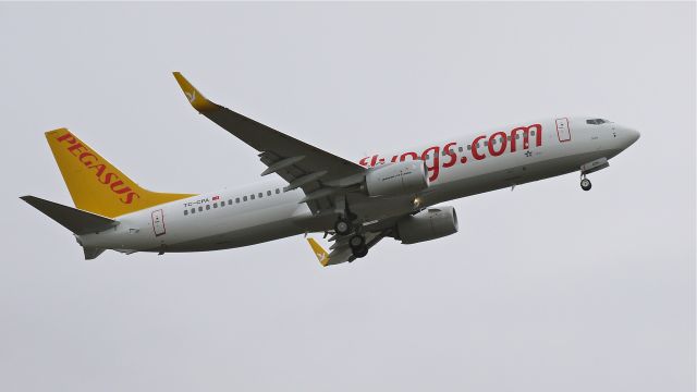 Boeing 737-800 (TC-CPA) - BOE984 (LN:3909) flies a missed approach over runway 16R during its first flight test on 1/21/12.