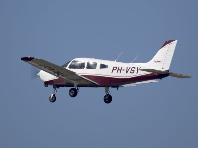 Piper Cherokee (PH-VSY) - At Cannes, France. Departure runway 17.