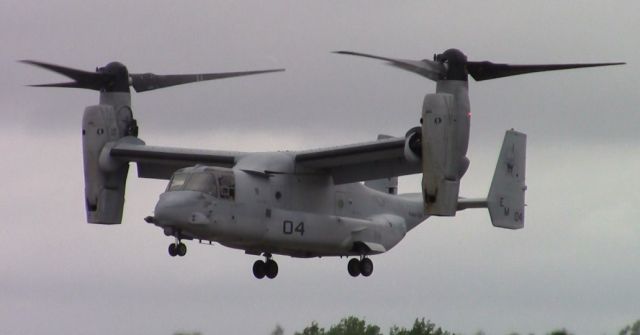 Bell V-22 Osprey — - V-22 Osprey landing at Gander International.