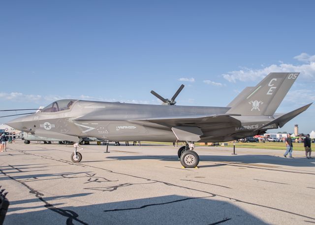 Lockheed F-35C (16-9923) - F35B from the VMFA 225 out of Yuma, AZ sitting on static display at Thunder Over Michigan.    