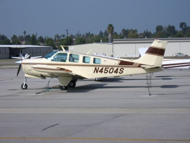 Beechcraft Bonanza (36) (N4504S) - Parked at Fullerton