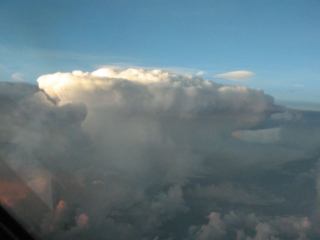 — — - Thunderstorm at FL410