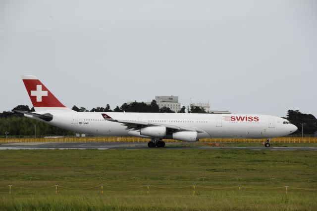 Airbus A340-300 (HB-JMI) - Takeoff at narita Intl Airport Rwy16R on 2013/08/20