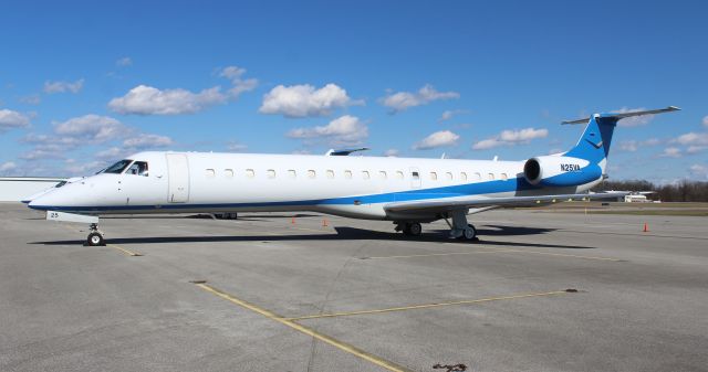 Embraer ERJ-145 (N25VA) - A Victory Air Embraer EMB-145LR on the ramp at Northwest Alabama Regional Airport, Muscle Shoals, AL - February 8, 2020. This charter brought one of the Liberty University Basketball teams in to play the University of North Alabama. 