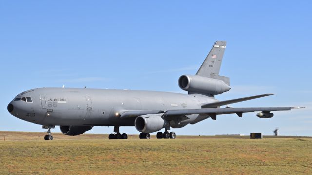 McDonnell Douglas DC-10 (84-0185) - McDonnell Douglas KC-10A "Extender" assigned to the 60th Air Mobility Wing / 349th Air Mobility Wing taxiing to Runway 17L at Colorado Springs