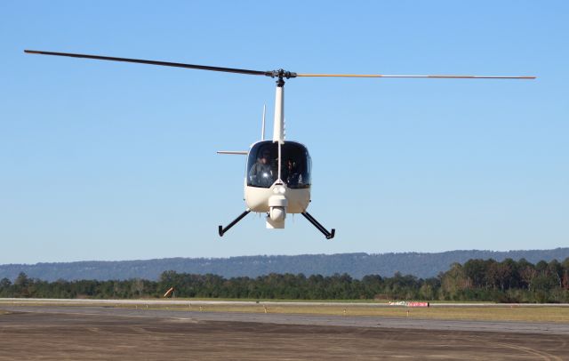 Robinson R-44 (N211TV) - A Robinson R-44 Raven II Newscopter arriving Northeast Alabama Regional Airport, Gadsden, AL - November 2, 2019.