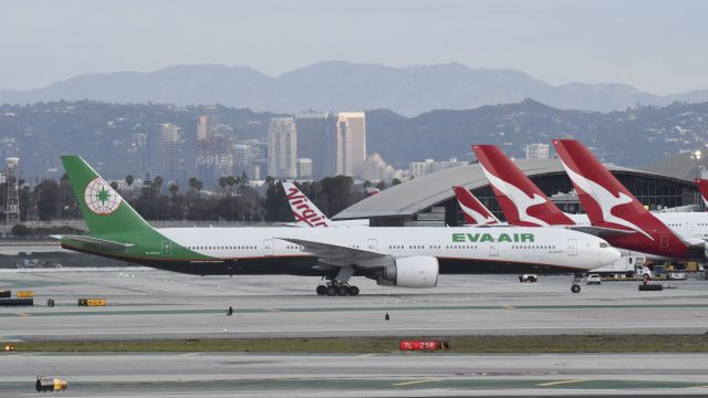 BOEING 777-300ER (B-16727) - Taxiing to gate at LAX