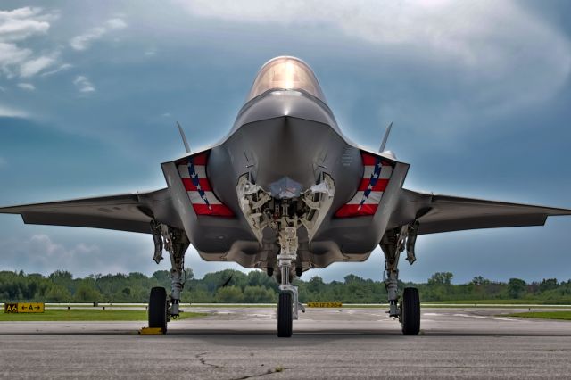 Lockheed F-35C — - One of two F35s stands ready for her photo shoot in advance of the 2016 Chicago Air & Water Show.