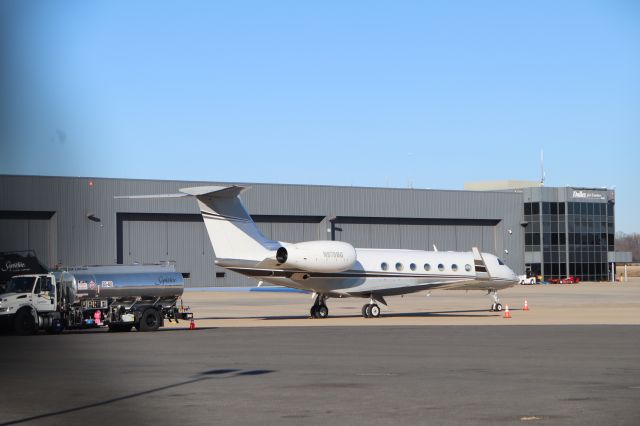 Gulfstream Aerospace Gulfstream V (N970BG) - Gulfstream V parked outside of the Dulles Jet Center after arriving from Bristol, United Kingdom. Sorry for the blur on the side, took the picture through a fence.