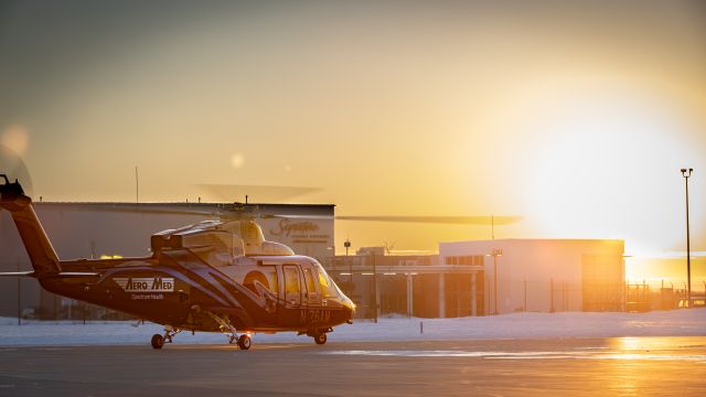 Sikorsky S-76 (N176AM) - AeroMed One departing from it's base for a mission