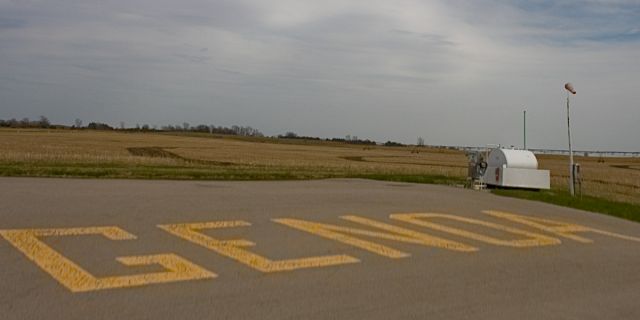 — — - Genoa, Nebraskas municipal airport in the spring.