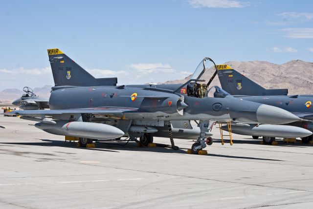 IAI Kfir (FAC3044) - Colombian Air Force Kfir C-10 at Nellis AFB, NV for Red Flag 12-4.