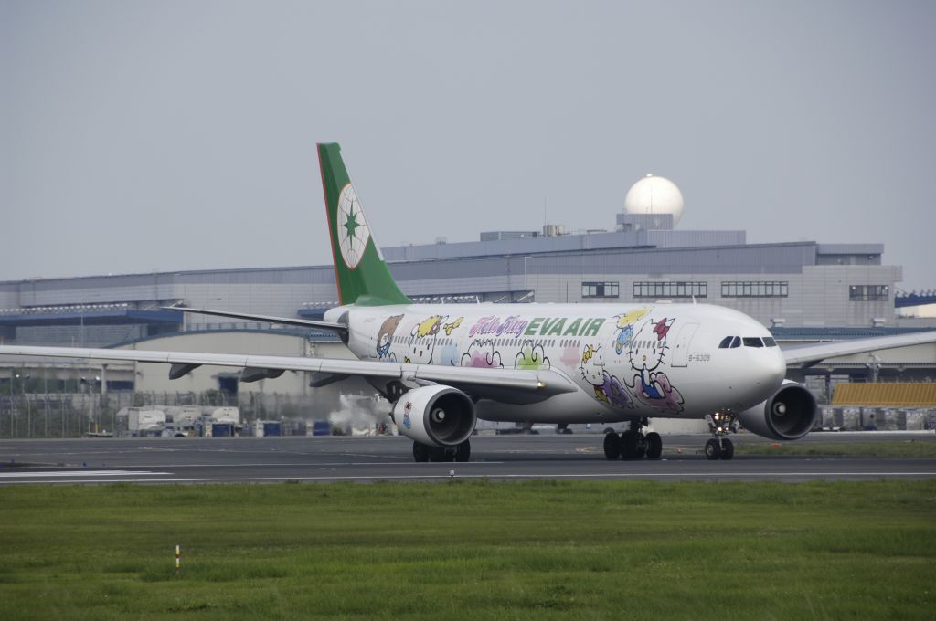 Airbus A330-200 (B-16309) - Departure at Narita Intl Airport R/W16R on 2012/07/28 Hello Kitty c/s