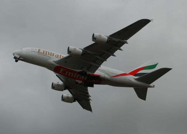 Airbus A380-800 (A6-EDQ) - Taken from the Airport Pub