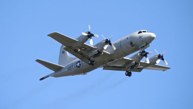 Lockheed P-3 Orion (15-8917) - A USN P-3C-IIIR Orion makes a missed approach to Rwy 16R on 2/25/16. (Cn 5589). The aircraft is assigned to VQ-1 based at NAS Whidbey Island.