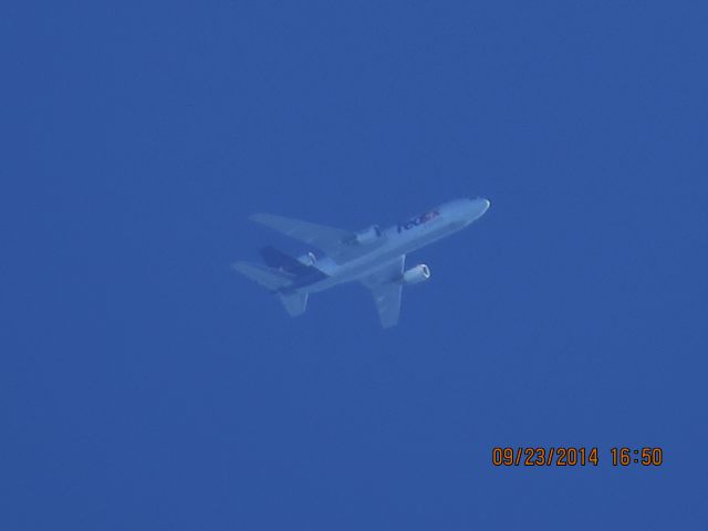 McDonnell Douglas DC-10 (N375FE) - FedEx flight 568 from MEM to SEA over Southeastern Kansas at 34,000 feet.