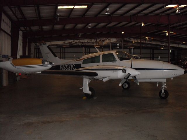 Cessna 310 (N5337C) - Cessna 310 chocked at Falcon Field