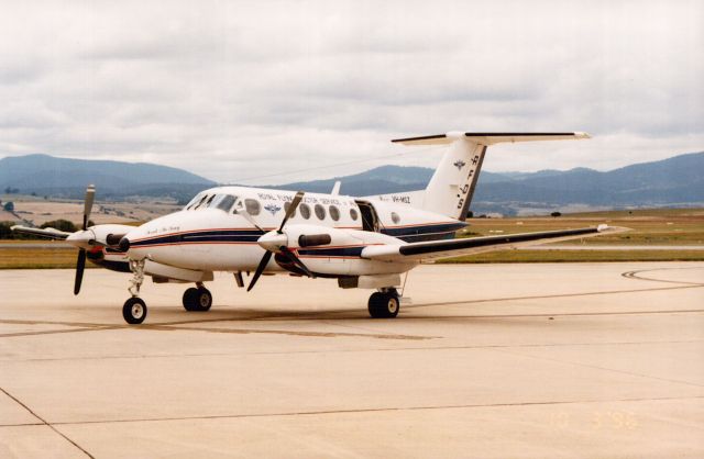 Beechcraft Super King Air 200 (VH-MSZ) - VH-MSZ parked on bay 5 in front of the terminal at Launceston.br /Aircraft was flown down from Broken Hill to conduct some demonstration flights for the Tasmanian Ambulance Service. 