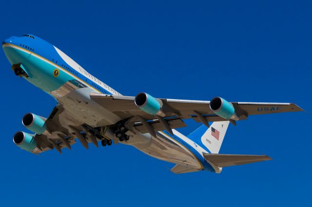 Boeing 747-200 (SAM29000) - On 21 September 2018, President Donald Trump departed from Vegas in his "Air Force One". The aircraft took off from runway 26R just before 12:30pm that day.