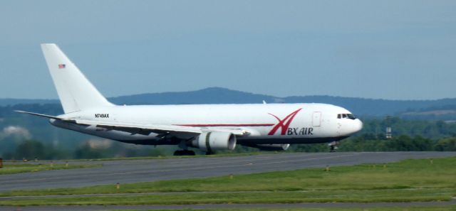 BOEING 767-200 (N749AX) - Shorlty after touching down is this 1984 ABX Air Boeing 767-232 from the Spring of 2022.
