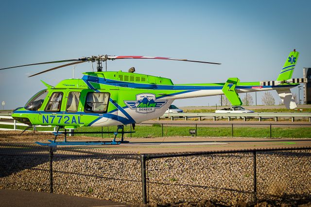 Bell 407 (N772AL) - On the pad at Frederick-Firestone Fire Protection District (CO) station #2.