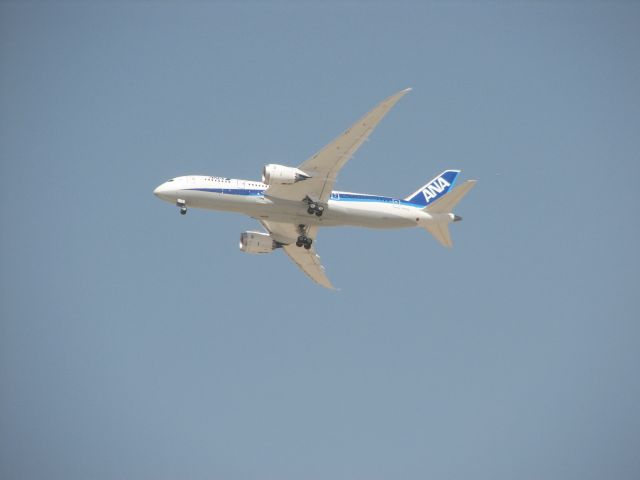 Boeing 787-8 (N787EX) - B787 in ANA livery during VFR shakedown flight at Victorville (KVCV)