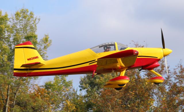 Vans RV-6 (N824ME) - A VANS RV-6A shortly after takeoff from Moontown Airport in Brownsboro, AL during the EAA 190 Fly-In on October 15, 2016. 