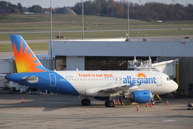 Airbus A319 (N311NV) - Allegiant A319 Parked at the gate